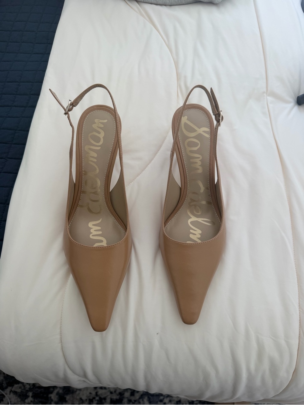Sam Edelman Bianka Slingback Pump French Sand Leather 8.5 Never Worn - Picture 8 of 8